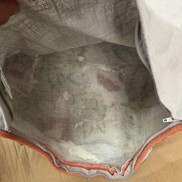 Artistic Accent Floral Print Embroidered Decorative Pillow Cover 18x19 In... - Picture 7 of 12